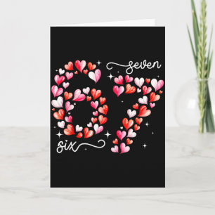 Carte Drôle 67 Mème Six Sept Cœur Correspondant Couples