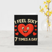 Carte Drôle 67 Mème Six Sept Cœur Saint Valentin Hommes (Fleur jaune)