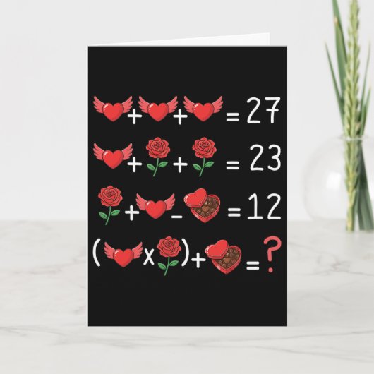 Carte Drôle 67 Prof de maths Saint-Valentin Prof de math (Devant)