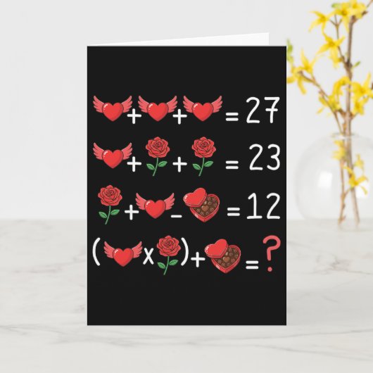 Carte Drôle 67 Prof de maths Saint-Valentin Prof de math (Fleur jaune)