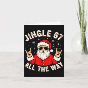 Carte Drôle 67 Rock On Santa Six Seven Tendance Meme Vac