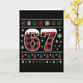 Carte Drôle 67 Six Sept Mème Brainrot Cringe Noël (Fleur jaune)