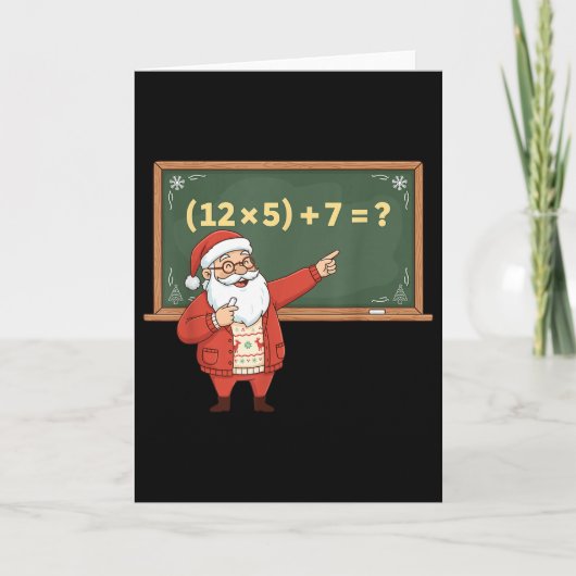 Carte Drôle 67 Six Sept Prof de Maths Noël Meme Equ (Devant)