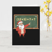 Carte Drôle 67 Six Sept Prof de Maths Noël Meme Equ (Fleur jaune)