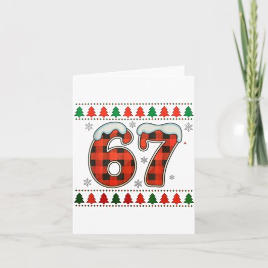 Carte Drôle 67 Six Sept Squad Meme Noël Sweat Ugly (Devant)