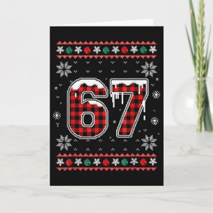 Carte Drôle 67 Six Sept Squad Meme Noël Ugly Sweat