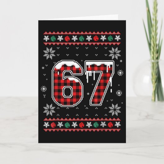 Carte Drôle 67 Six Sept Squad Meme Noël Ugly Sweat (Devant)