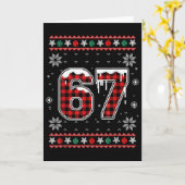 Carte Drôle 67 Six Sept Squad Meme Noël Ugly Sweat (Fleur jaune)
