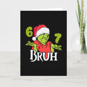 Carte Drôle 6 7 Bruh Joyeux Noël Santa 67 Mème Hommes W