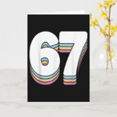 Carte Drôle 6 7 Mème Six Sept Slang Gen Alpha 67  (Fleur jaune)