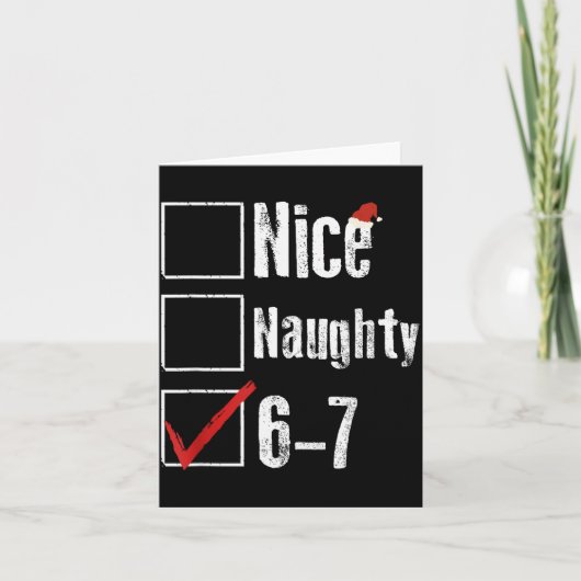 Carte Drôle 6-7 Mème Sympa Coquin 67 Noël Pourriture Cér (Devant)
