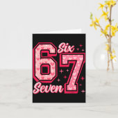 Carte Drôle 6 7 Six Sept Mème Dire Saint-Valentin Couple (Fleur jaune)