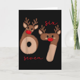 Carte Drôle 6 7 Six Sept Mème Noël Renne Gen Al