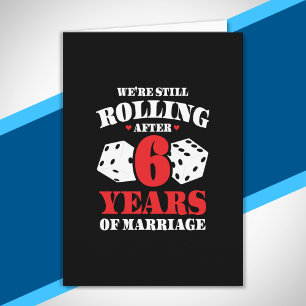 Carte Drôle 6e Anniversaire de Mariage de Couple Marié d