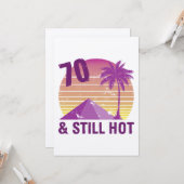 Carte Drôle 70e Anniversaire Hot (Devant/Arrière en situation)