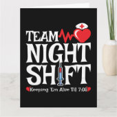 Carte Drôle 7:05 Team Night Shift Infirmière Appréciatio (Devant)