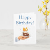 Carte Drôle 80ème (Fleur jaune)
