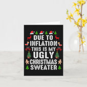 Carte Drôle à cause de l'inflation affreux pulls de Noël (Fleur jaune)
