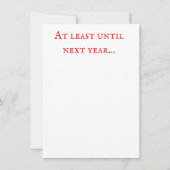 Carte Drôle Accrochez-vous là Chat dans l'arbre de Noël (Dos)