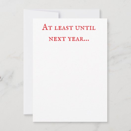 Carte Drôle Accrochez-vous là Chat dans l'arbre de Noël (Dos)