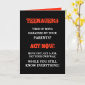 Carte Drôle adolescent | Anniversaire des Ados (Fleur jaune)