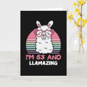 Carte Drôle Adorable Llama 63e Cadeau Anniversaire Pour  (Fleur jaune)