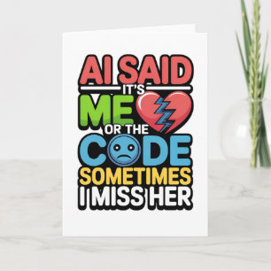 Carte Drôle AI Coding Quote - Humour programmeur