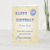 Carte Drôle ajouter nom 70e anniversaire âge de changeme (Devant)