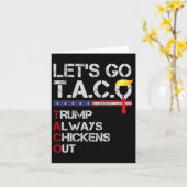 Carte Drôle Allons-y Taco 19 (Fleur jaune)