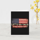 Carte Drôle Allons-y Taco 23 (Fleur jaune)