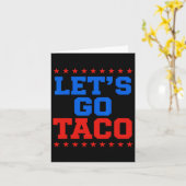 Carte Drôle Allons-y Taco Design (Fleur jaune)