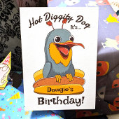 Carte Drôle Amoureux des chiens chaud mignon Oiseau soye