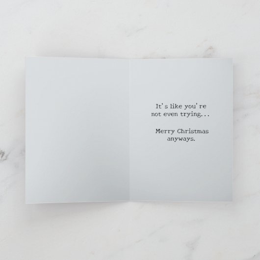 Carte Drôle Anime Angry Père Noël Naughty List Noël (Intérieur)