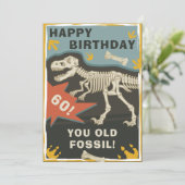 Carte Drôle Anniversaire Dinosaur Vieux (Debout devant)