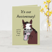 Carte Drôle Anniversaire du Cheval Épouse ou partenaire  (Fleur jaune)