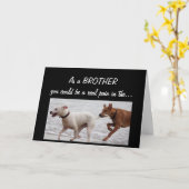 Carte Drôle Anniversaire Frère Douleur dans les mignons  (Fleur jaune)