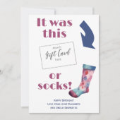 Carte Drôle Anniversaire Titulaire du bon cadeau (Devant)