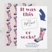 Carte Drôle Anniversaire Titulaire du bon cadeau (Devant / Derrière)