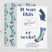 Carte Drôle Anniversaire Titulaire du bon cadeau (Devant / Derrière)