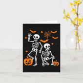 Carte Drôle Anti Trump Halloween Squelette (Fleur jaune)