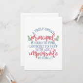 Carte Drôle Appréciation de l'enseignant principal (Devant/Arrière en situation)