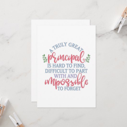 Carte Drôle Appréciation de l'enseignant principal (Devant/Arrière en situation)