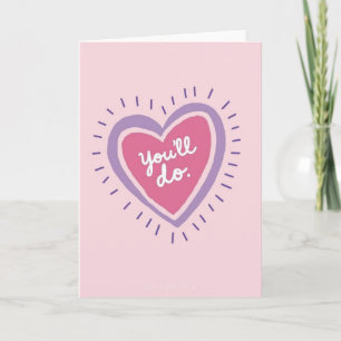 Carte drôle avec cœur pour la Saint-Valentin