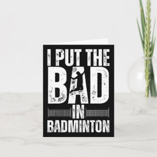 Carte Drôle Badminton Art Pour Hommes Femmes Navette Spo