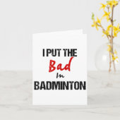Carte Drôle Badminton Racket Sport Je Mets Mal À Badmint (Fleur jaune)