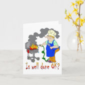 Carte Drôle Barbecue Design - Est Bien Fait D'Accord? (Fleur jaune)