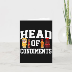 Carte Drôle Barbecue Tête De Condiments Rbecue Cadeaux G