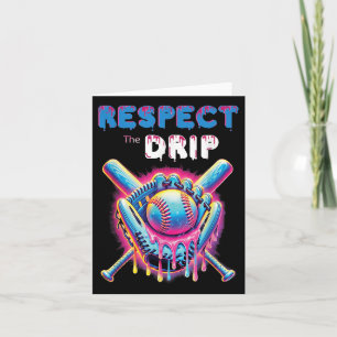 Carte Drôle Baseball Drip Glace Cream Déchirer Respect L