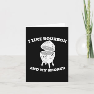 Carte Drôle Bbq Tee J'Aime Bourbon Et Mon Cadeau Fumeur