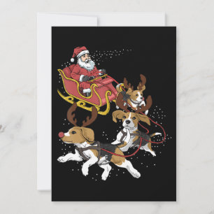 Carte Drôle Beagle chien cadeau de Noël pour Amoureux de